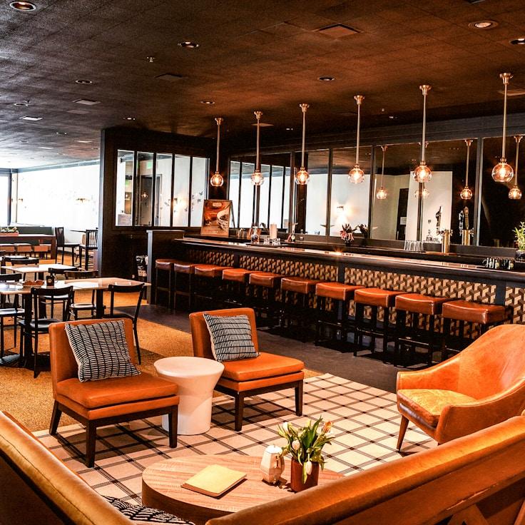 Communal dishes arranged for family-style sharing